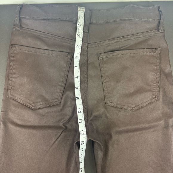 Banana Republic Factory Chocolate Brown High Rise Slim Coated Jeans NWOT Sz 28/6 - Picture 9 of 13
